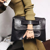 1pc Stylish Womens Large Briefcase - Versatile PU Leather Handbag with Shoulder Strap - Sleek Office & Business Clutch